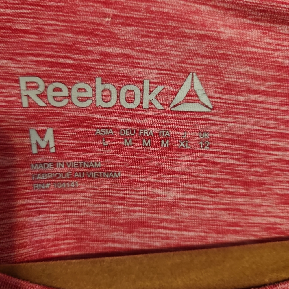 Reebok Athletic Long Sleeve Top Red/Pink - Picture 2 of 5